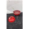 Image 2 : Miniature Red Weber Kettle-Style Charcoal Grill Replica with Removable Lid and Wheels