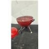 Image 3 : Miniature Red Weber Kettle-Style Charcoal Grill Replica with Removable Lid and Wheels