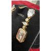 Image 3 : 18K Gold Plated 3.0ct Each Emerald Cut Simulated Diamond Dangle Earrings