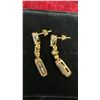 Image 4 : 18K Gold Plated 3.0ct Each Emerald Cut Simulated Diamond Dangle Earrings