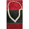 Image 2 : 18K Gold Plated 4.0mm Princess Cut Simulated Diamond Tennis Necklace, 18” Long