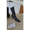 Image 3 : Pair of Black Leather Lace-Up Victorian Boots