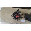 Image 3 : Vintage Wood and Metal Tool Caddy, Black and Decker Jig Saw, and 2 Knee Pads