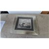 Image 1 : Vintage Framed Glass and Matted Art Print Depicting a WW1 Biplane, 25” x 22