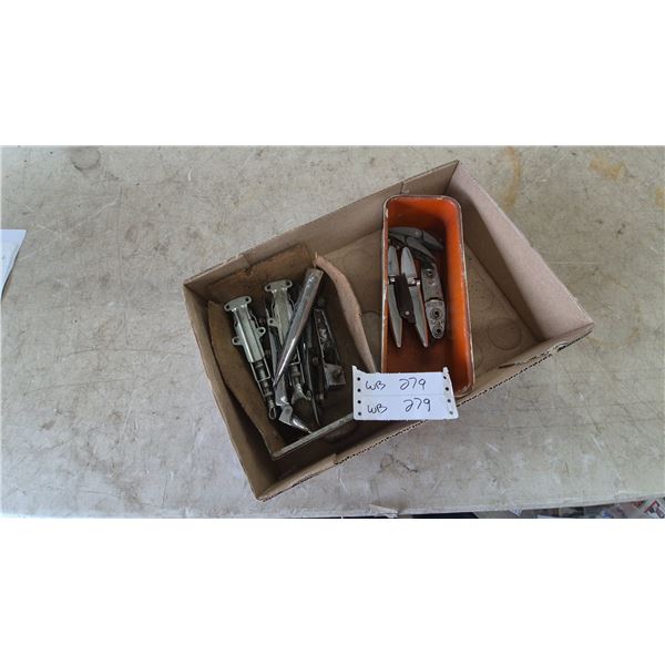 Vintage Automotive Car Trunk Hinges and Truck Hood Side Latches Lot