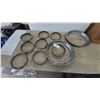 Image 1 : 10 Vintage Car Chrome Headlamp Covers and Tire Trim Rings