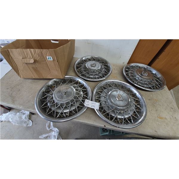 1975-1984 Cadillac DeVille Fleetwood 15” Wire Hubcap Wheel Covers (4Pcs)