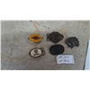 Image 1 : Assorted Belt Buckles: Diamond, W-M Agribition, 1971 United We Stand