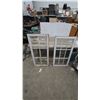 Image 1 : Two White Wood-Framed Windows panes 0ne 9 pane one 6 pane, Vintage