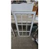 Image 2 : Two White Wood-Framed Windows panes 0ne 9 pane one 6 pane, Vintage