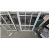 Image 4 : Two White Wood-Framed Windows panes 0ne 9 pane one 6 pane, Vintage