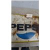 Image 4 : Vintage 1970s Pepsi tin embossed Advertising Sign with Yellow Border 19” x27”