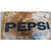 Image 2 : Pepsi-Cola Advertising Sign, tin embossed, Yellow Border, 19”×27”