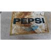 Image 4 : Pepsi-Cola Advertising Sign, tin embossed, Yellow Border, 19”×27”