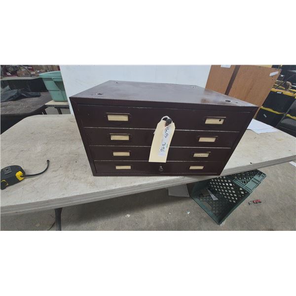 Melroe Gwinner, North Dakota 5-Drawer Metal Cabinet, 19”×17”×11” Vintage