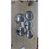 Image 1 : Five Chrome Hubcaps, 3)8” 2)9”