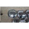 Image 2 : Five Chrome Hubcaps, 3)8” 2)9”