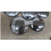 Image 3 : Five Chrome Hubcaps, 3)8” 2)9”