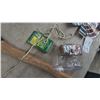 Image 3 : Assorted Tools and Hardware: Axe, Stapler, Paint Swatches, furniture Decore Knobs