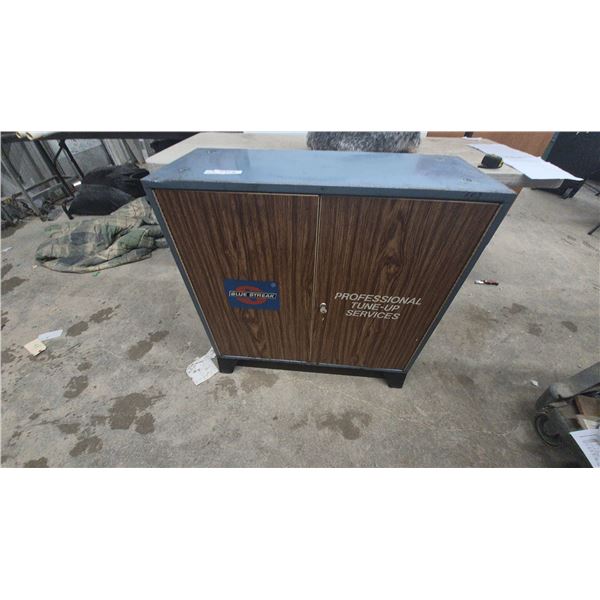 Blue Streak Professional Tune-Up Services Metal Cabinet. With key 34”×32”×13”