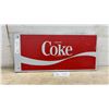 Image 1 : Vintage "Drink Coke" Painted Metal Advertising Sign, 10 × 22”