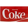 Image 4 : Vintage "Drink Coke" Painted Metal Advertising Sign, 10 × 22”