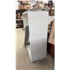 Image 2 : White Wall-Mounted Cabinet With Mounting Hardware, 2 Glass Shelves and 2 Wood Framed Glass Doors