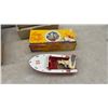 Image 2 : Two Vintage Lang Craft Powered Model Boats, Runabout and Cabin Cruiser, Japan, 1950s-60s, with