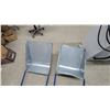 Image 2 : Two Galvanized Steel Snow Scoops with Blue Handles