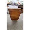 Image 1 : Mid-Century Modern Dresser with 4 Drawers and Brass Pulls, 41”×26”×16”
