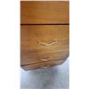 Image 4 : Mid-Century Modern Dresser with 4 Drawers and Brass Pulls, 41”×26”×16”