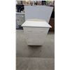 Image 1 : White Painted Wood 4-Drawer Chest with Raised Back Lip 31”×17”×26”