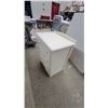 Image 4 : White Painted Wood 4-Drawer Chest with Raised Back Lip 31”×17”×26”