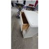 Image 5 : White Painted Wood 4-Drawer Chest with Raised Back Lip 31”×17”×26”