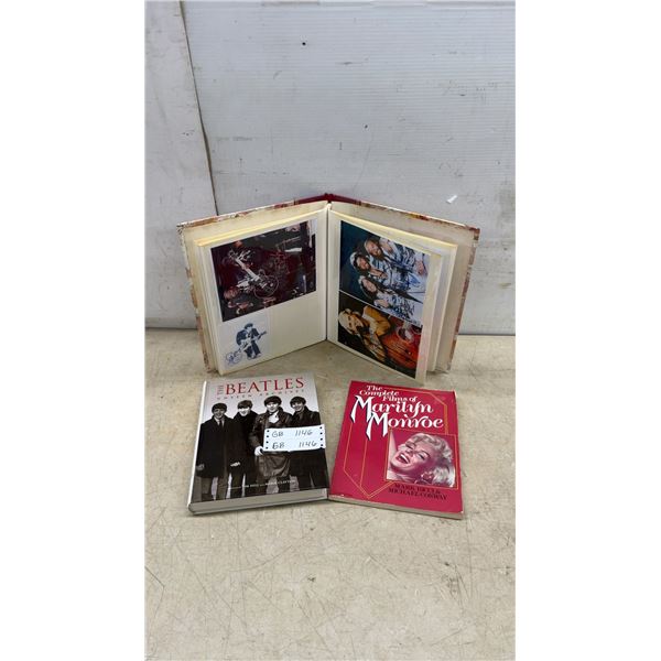 The Beatles Archives Book, The Complete Works of Marilyn Monroe Book, and Actors and Musicians