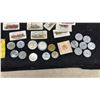 Image 5 : Wills's Cigarettes Train Cards, "Great Canadian Moments" Medallions, and Assorted Coins