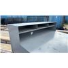 Image 5 : Gray Metal Rolling Desk with Upper Storage, Locking Drawer, 35 × 30 × 54”
