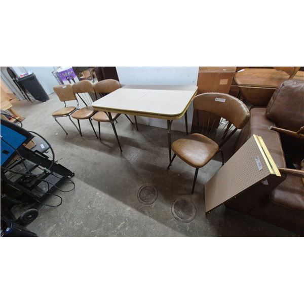Vintage Mid-Century Modern K Table and 4 Chairs
