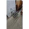 Image 3 : Two-Tiered Black Metal Mesh Shelf Unit. 30”×20”×13”