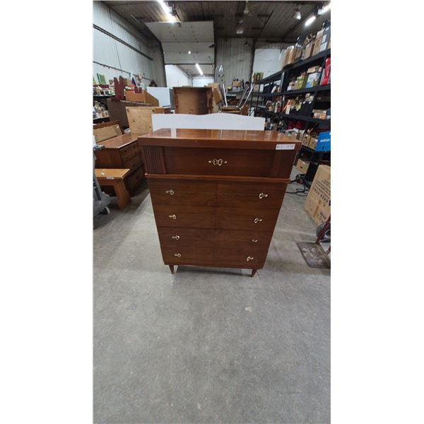 Mid-Century Modern Tallboy Dresser and Chest of Drawers. 44”×32”×17”
