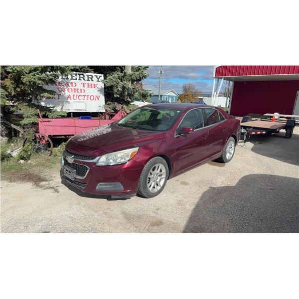 2015 Chevrolet Malibu LT, 4-Cylinder, Red, 70,881 KM, Runs and Drives