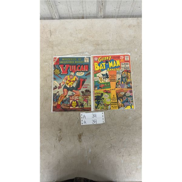 Comic Books: Mysteries of Unexplored Worlds #46 Son of Vulcan and Giant Batman Annual #4