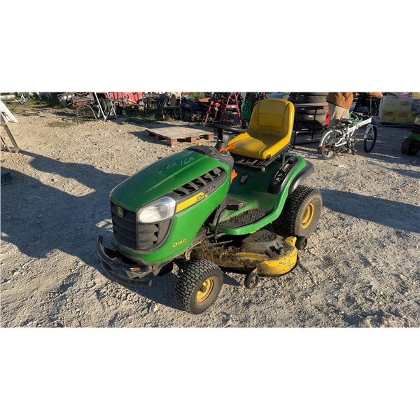 John Deere D140 Lawn Mower, 48” Cut, 22hp (Runs and Drives)