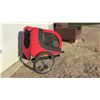 Image 7 : Red Two-Wheeled Child / Pet Trailer with Black Mesh Windows and Metal Frame