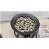 Image 2 : Portable Propane Gas Fire 19” Bowl with Lid, Lava Rocks, and Regulator