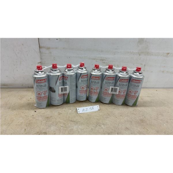 Coleman Butane Gas Canisters for Single Burner Stove, 250g/8.8oz, Pack of 8, Factory Sealed