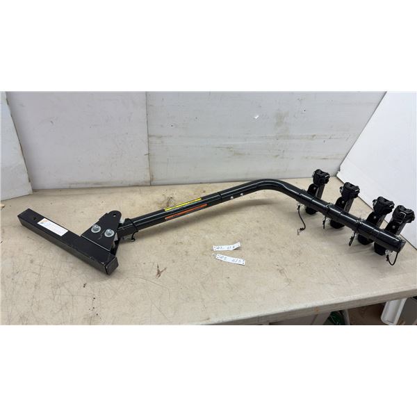 Hitch-Mounted 4-Bike Rack with Individual Cradles and Rubber Straps