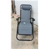 Image 2 : Gray Foldable Zero Gravity Reclining Chair with Adjustable Headrest and Armrest Locks