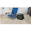 Image 1 : Outbound Brighton 5-Position Reclining Beach Chair and Titan by Arctic Zone Softtop Cooler