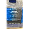 Image 3 : Heavy-Duty Reversible Tarps, Blue/Silver, 12' x 16', Package of 2, Factory Sealed
